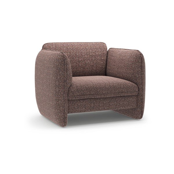 Smeđa fotelja od šenila Georgia – Micadoni 