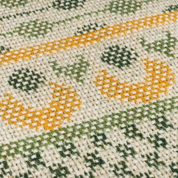 Zeleni tepih od mješavine jute 120x170 cm Mara Jute Border – Flair Rugs-image-3