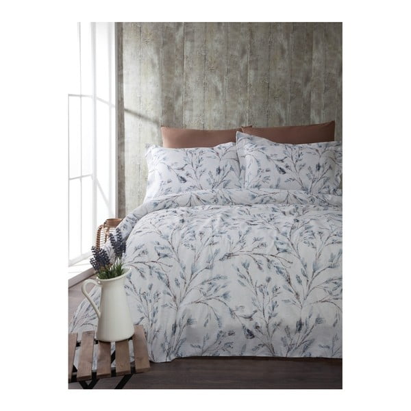 Pamučna posteljina s plahtama za bračni krevet Venture, 200 x 220 cm