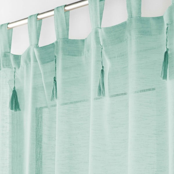 Zelena prozirna zavjesa 140x240 cm Dalila – douceur d'intérieur-image-1