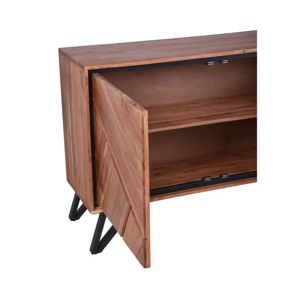 Komoda od masivnog bagrema u prirodnoj boji 150x76x40 cm Ambala – Interia Home & Living-image-4