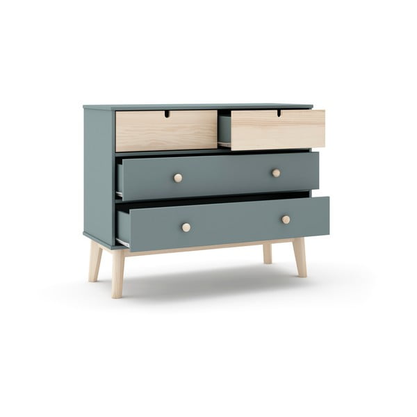 Dječja komoda prljavo zelena 100x81x40 cm Estefania – Marckeric-image-3