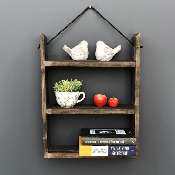 Zidna drvena polica House, 35 x 48 x 10 cm-image-1