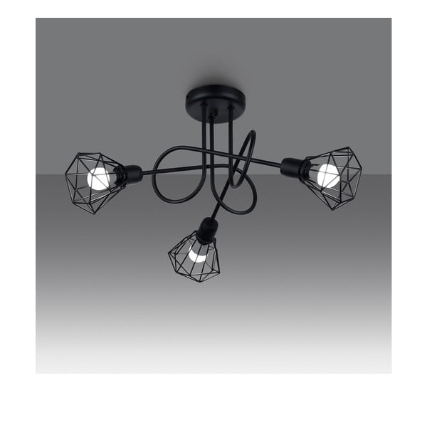 Crna stropna svjetiljka ø 10 cm Varpu – Sollux-image-2