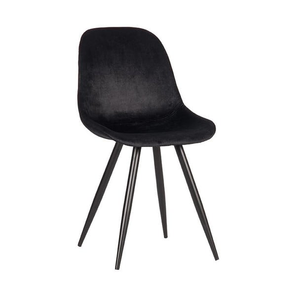 Crne baršunaste blagovaonske stolice u setu 2 kom Capri  – LABEL51