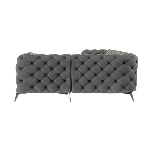 Siva baršunasti kutna garnitura (s desnim kutom/u obliku slova L) Chelsea – Ropez-image-2