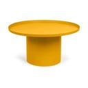 Senf žuti metalni okrugao stolić za kavu ø 72 cm Fleksa – Kave Home