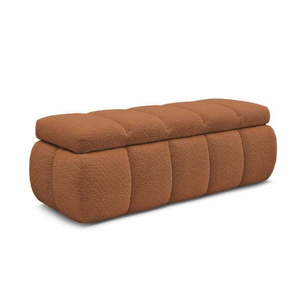 Narančasta klupa od bouclé tkanine – Bobochic Paris-image-3