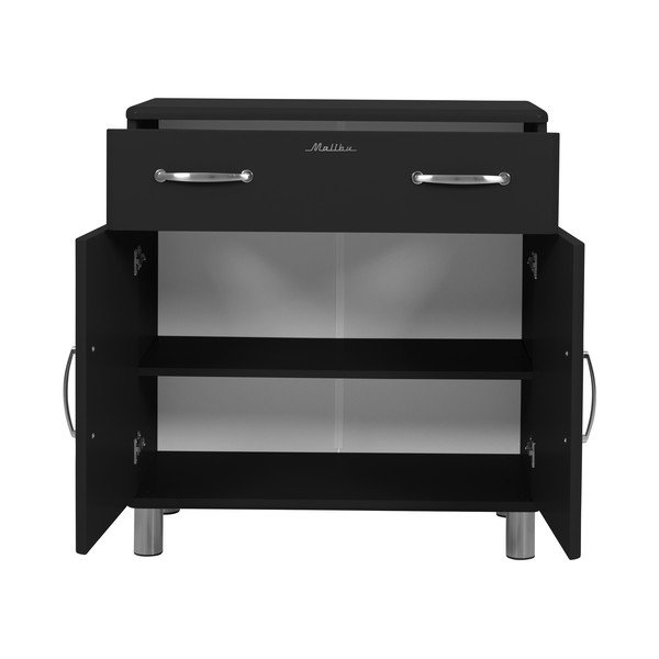 Crna visoka komoda 86x92 cm Malibu - Tenzo-image-4
