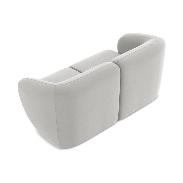 Svijetlo siva baršunasti sofa 174 cm Lani – Makamii-image-3