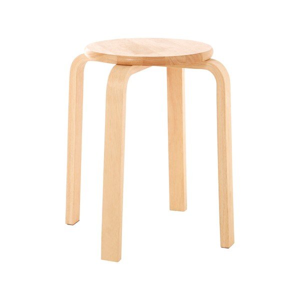 Stolac od masivnog kaučuka u prirodnoj boji Heva – Premier Housewares-image-4