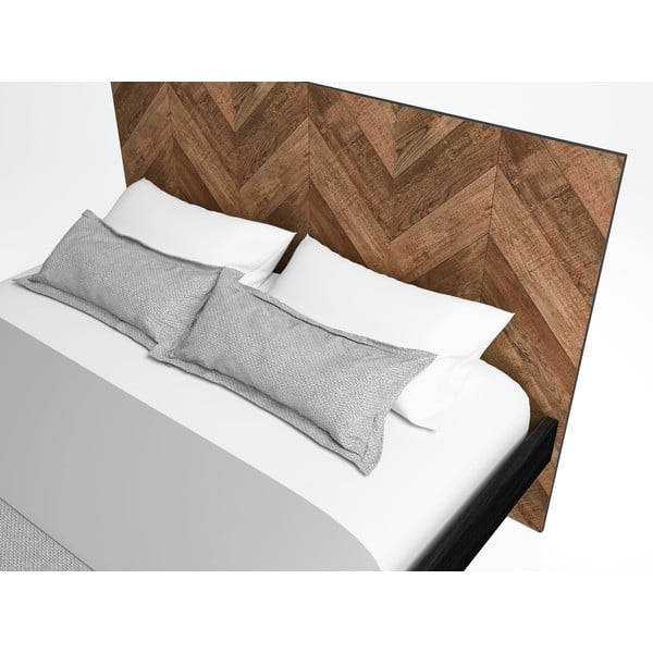 Crni/natur bračni krevet 160x200 cm Gio – Marckeric-image-1