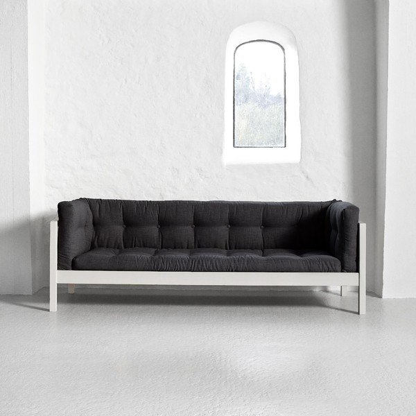 Kauč za tri osobe Karup Fusion White / Linoso Dark Grey-image-1