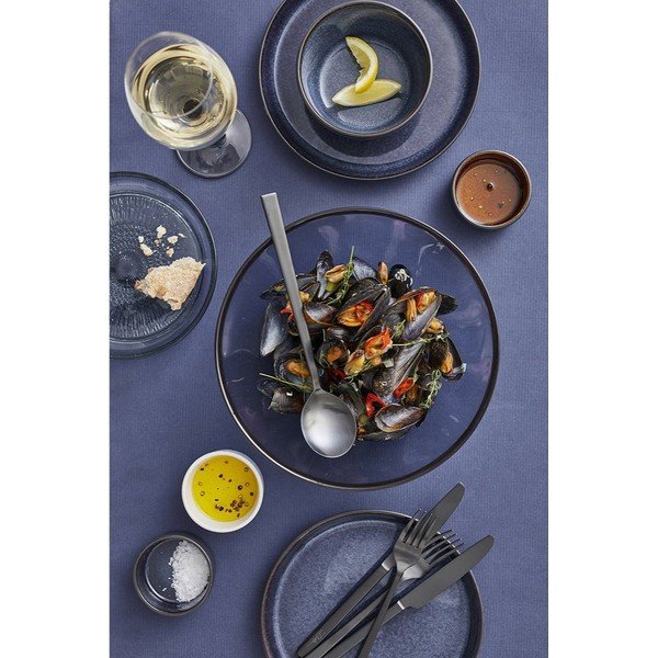 Crna/plava zdjelica za juhu/za salatu od kamenine 400 ml Gastro Black/Dark Blue – Bitz-image-1