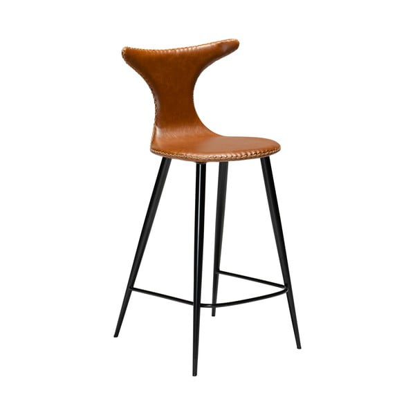 Barska stolica od eko kože u boji konjaka DAN - FORM Denmark Dolphin, visina 97 cm