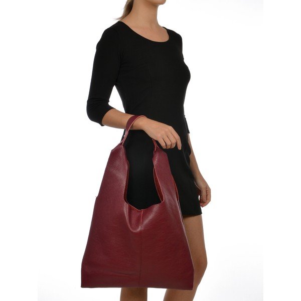 Bordo kožna torbica Sofia Cardoni Hobo-image-2