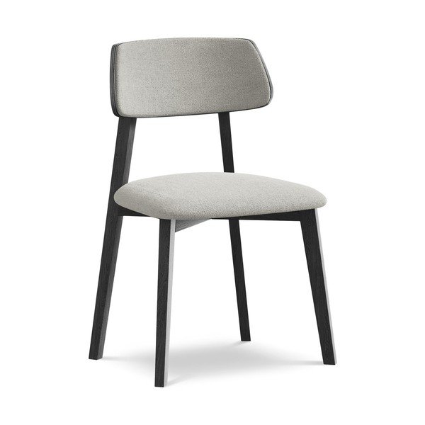 Svijetlo siva blagovaonska stolica od masivnog drveta Niu – Makamii