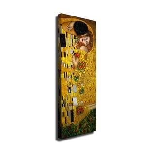 Zidna reprodukcija na platnu Gustav Klimt The Kiss, 30 x 80 cm