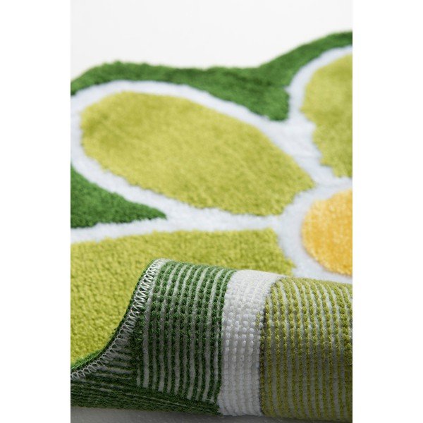 Zelena kupaonska prostirka ø 90 cm Flower – Foutastic-image-1