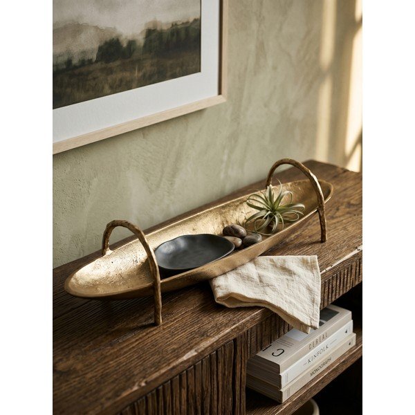 Metalni ukrasni pladanj 12x47,5 cm Sagar – Bizzotto-image-1