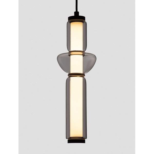 Siva staklena LED viseća svjetiljka s mogućnosti zatamnjivanja ø 12 cm Ulon – Nova Luce-image-2