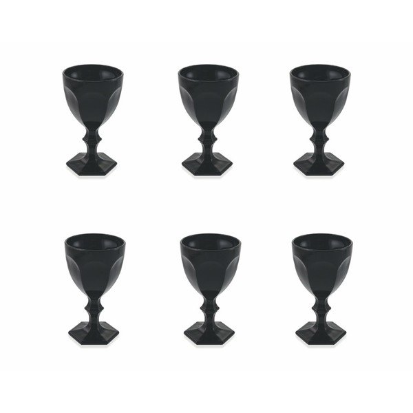 Set od 6 crnih čaša Villa d'Este Wonderland, 170 ml