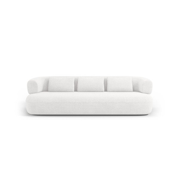 Sofa od bouclé tkanine boje slonovače 200 cm Jenny – Micadoni -image-3