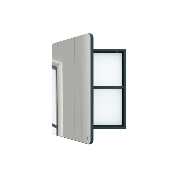 Tamnozeleni zidni kupaonski ormarić sa ogledalom Tom Tailor Color Bath, dubina 14 cm-image-2