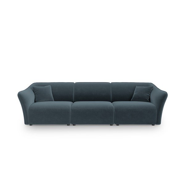 Plava baršunasta sofa 292 cm Tokyo – Cosmopolitan Design