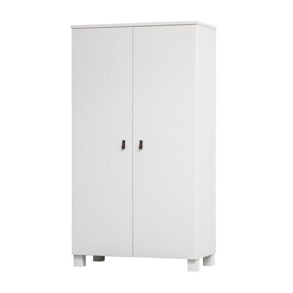 Bijeli ormar od masivnog bora 111x202 cm Ties – WOOOD-image-1