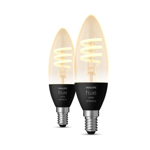 Sa žarnom niti pametne žarulje u setu 2 kom E14, 5 W White ambiance – Philips Hue-image-1