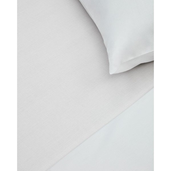 Bijela plahta s gumom od pamučnog perkala 150x200 cm Teia – Kave Home-image-2