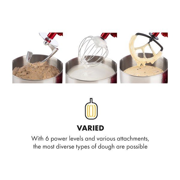 Crveni multifunkcionalni kuhinjski robot Klarstein Lucia Elegance-image-4