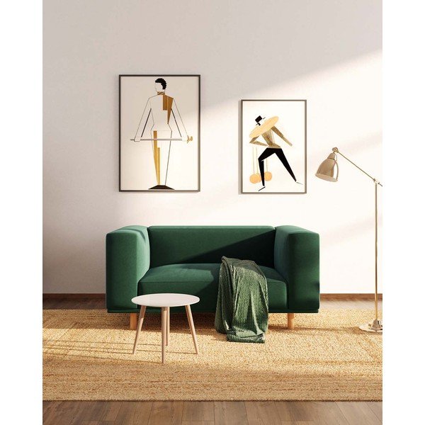 Tamno zelena baršunasta fotelja   Kukumo – Ame Yens-image-1