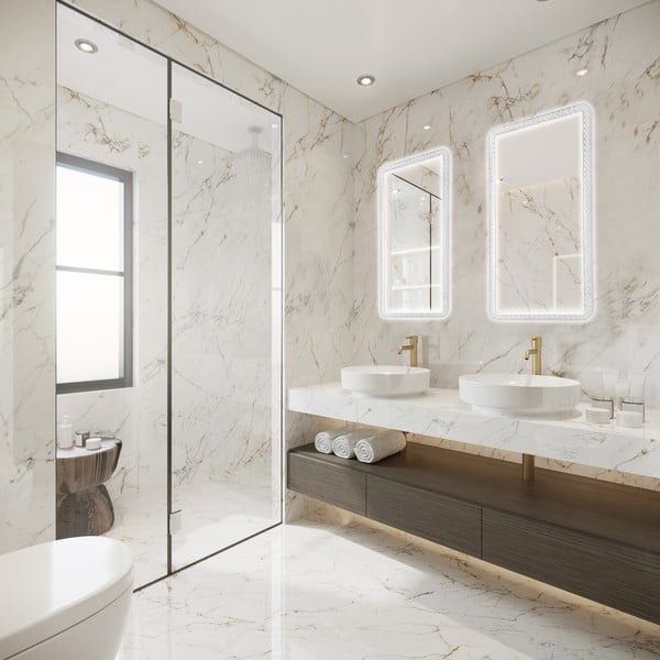 Zidno ogledalo s osvjetljenjem 37x70 cm Yuna – Mirrors and More-image-1