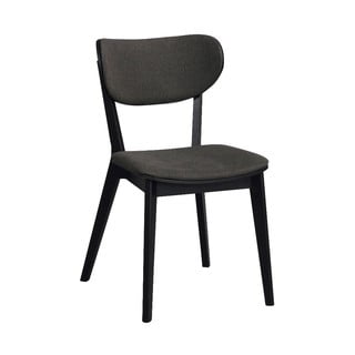 Crna blagovaonska stolica od hrasta s tamnosivim sjedalom Rowico Cato