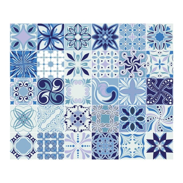 Set od 30 ukrasnih zidnih naljepnica Ambiance Madeira, 15 x15 cm-image-2