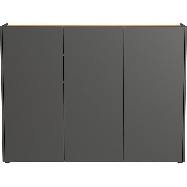 Antracitno sivi ormarić u dekoru hrasta 138x105x25 cm Libbiano – Germania-image-3