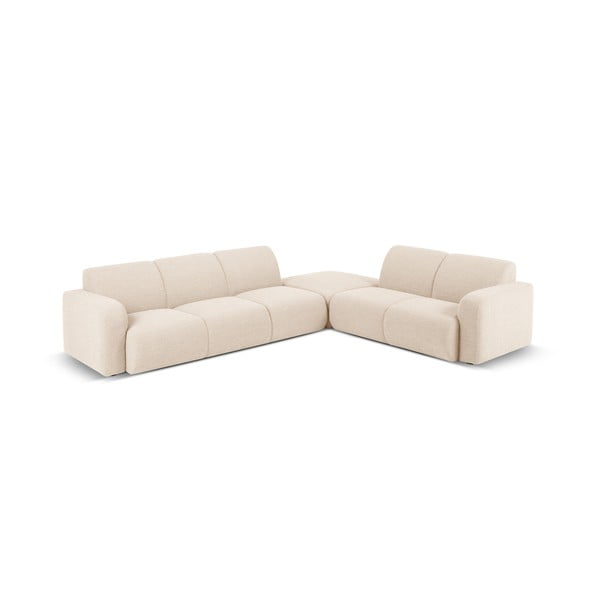 Bež kutna garnitura od bouclé tkanine (s desnim kutom) Molino – Micadoni Home-image-2