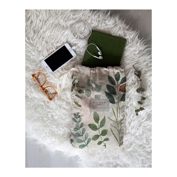 Lanena putna torba Really Nice Things Eucaliptus, dužina 44 cm-image-1