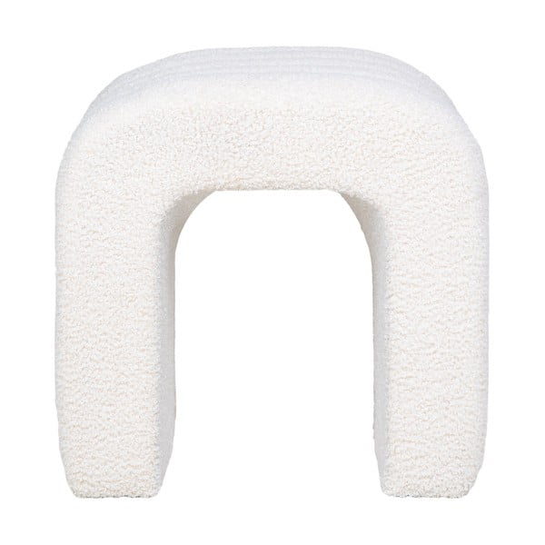Bijeli tabure od bouclé tkanine Colma – House Nordic-image-1