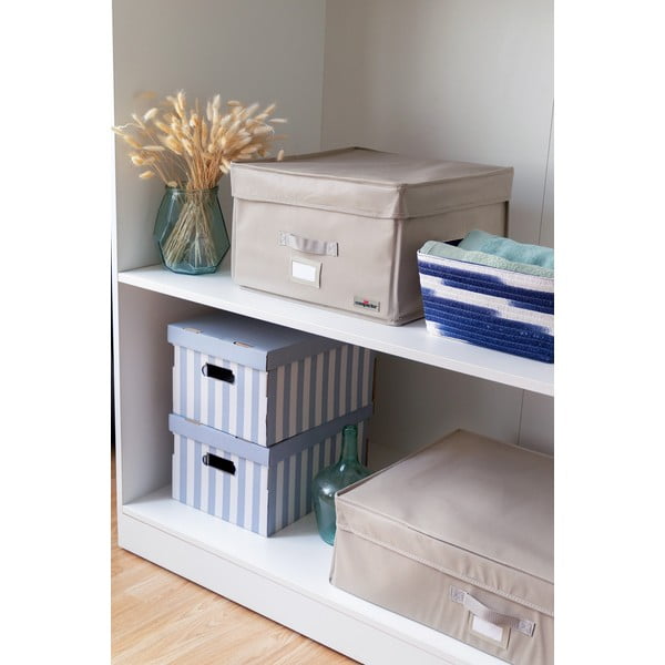 Kartonske kutije za pohranu u setu  2 kom s poklopcem Stripes – Compactor-image-1