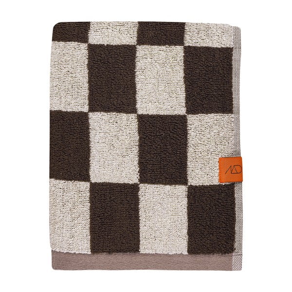 Smeđi ručnik od organskog pamuka od frotira 50x90 cm Retro – Mette Ditmer Denmark