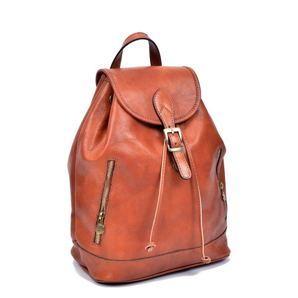 Konjak smeđi kožni ruksak Sofia Cardoni Cindy-image-2