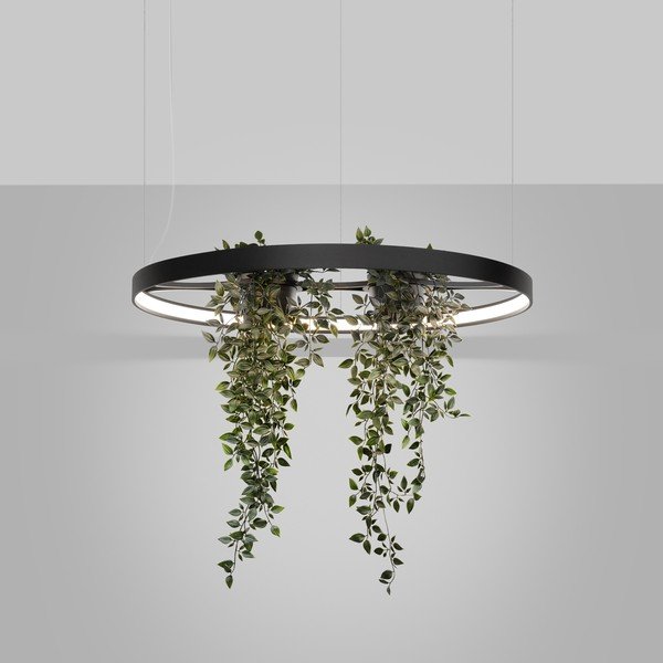 Crna LED viseća svjetiljka aluminijska ø 78 cm RIO – Thoro-image-1