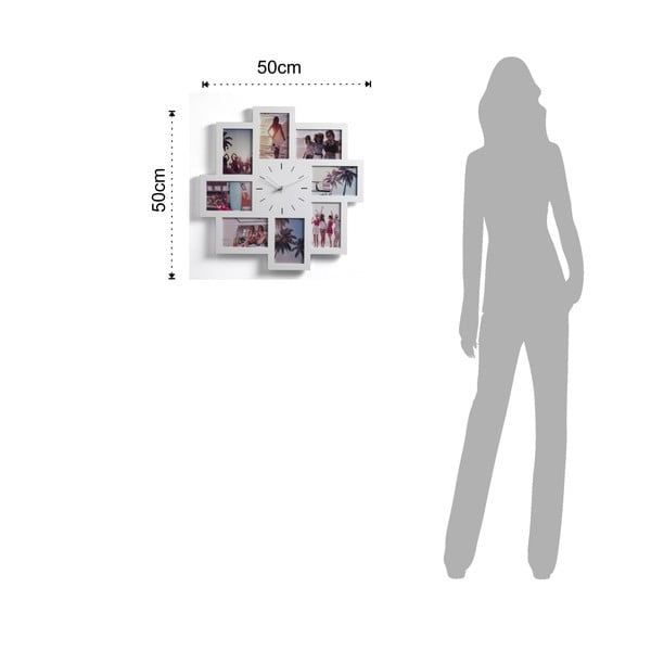 Zidni okvir za fotografije za 8 fotografija sa satom Tomasucci Olly-image-3