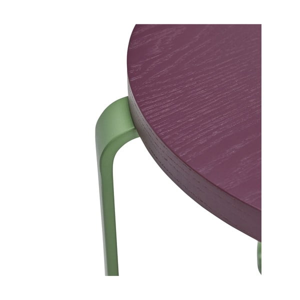 Zeleno-ljubičasta stolica od jasenovog drva Smile - Hübsch-image-2