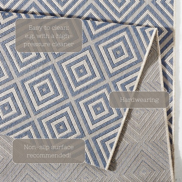 Plavi vanjski tepih NORTHRUGS Karo, 160 x 230 cm-image-1