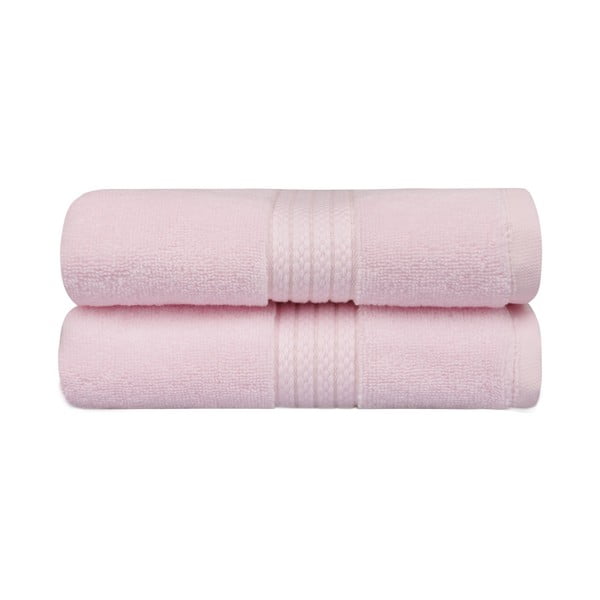 Set od 2 ružičasta kupaonska ručnika Mira, 90 x 50 cm