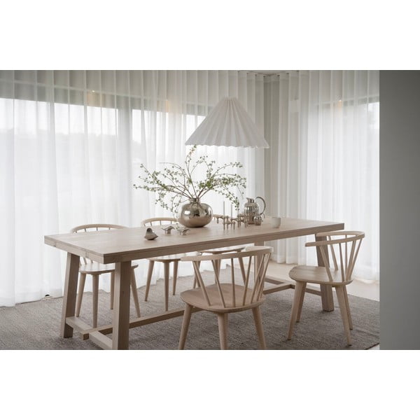 Blagovaonski stol od mat lakiranog hrasta Rowico Brooklyn, 220 x 95 cm-image-3